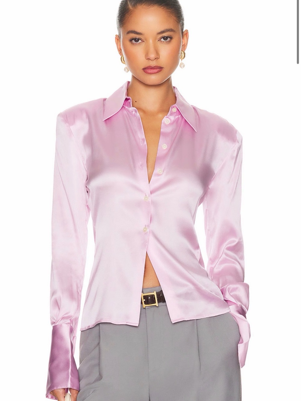 Helsa Silk Charmeuse Shirt